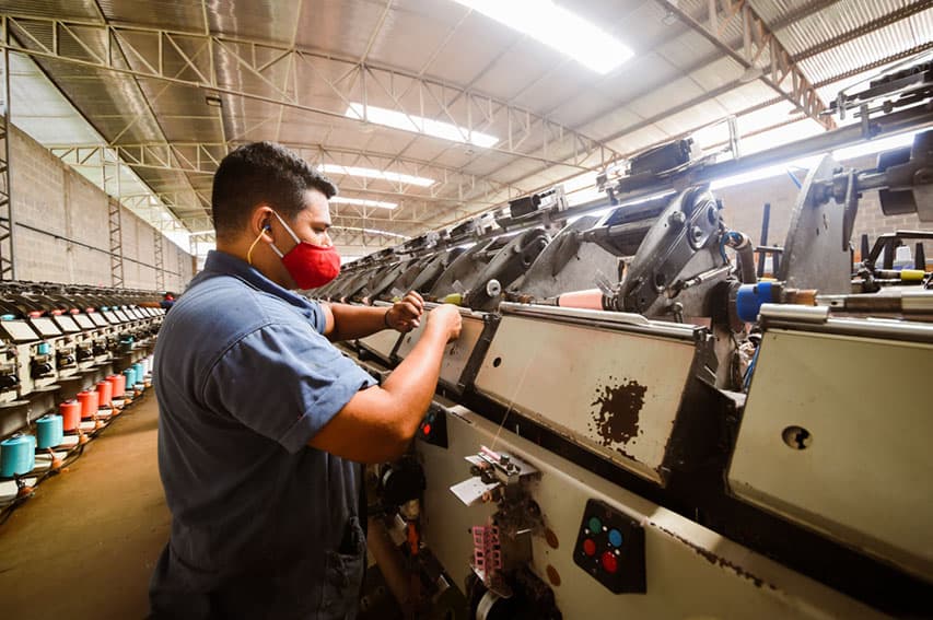 Línea de producción textil